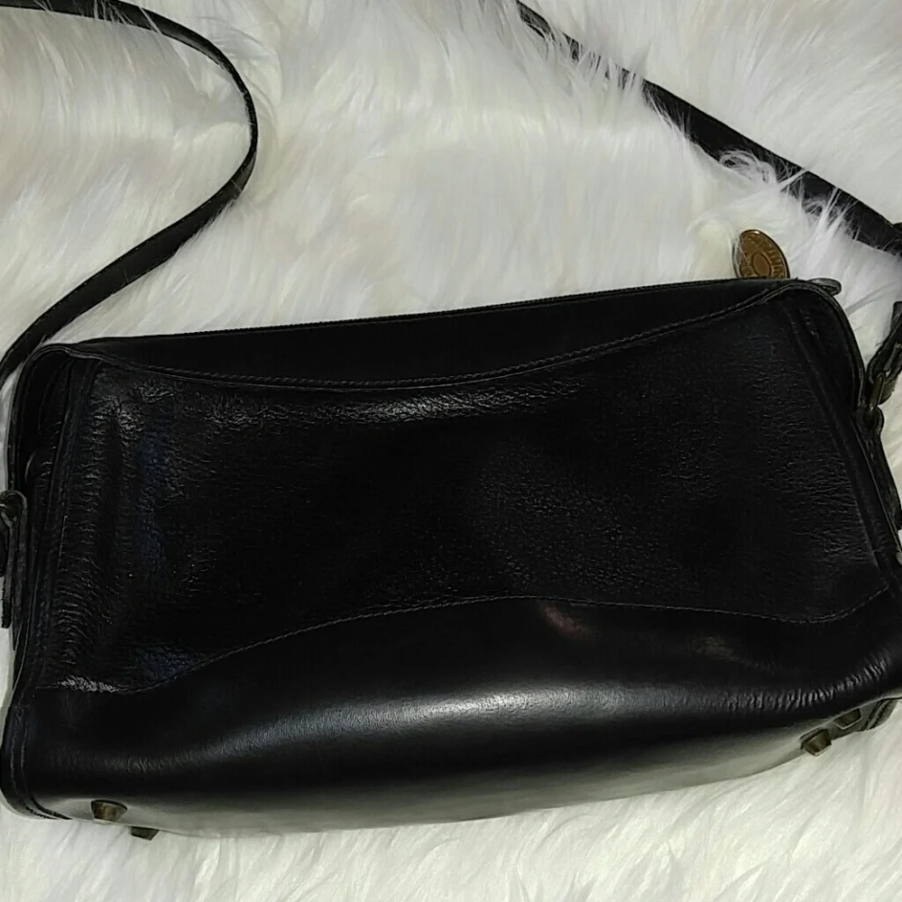 Vintage Michael Rome Black Crossbody Leather Purse